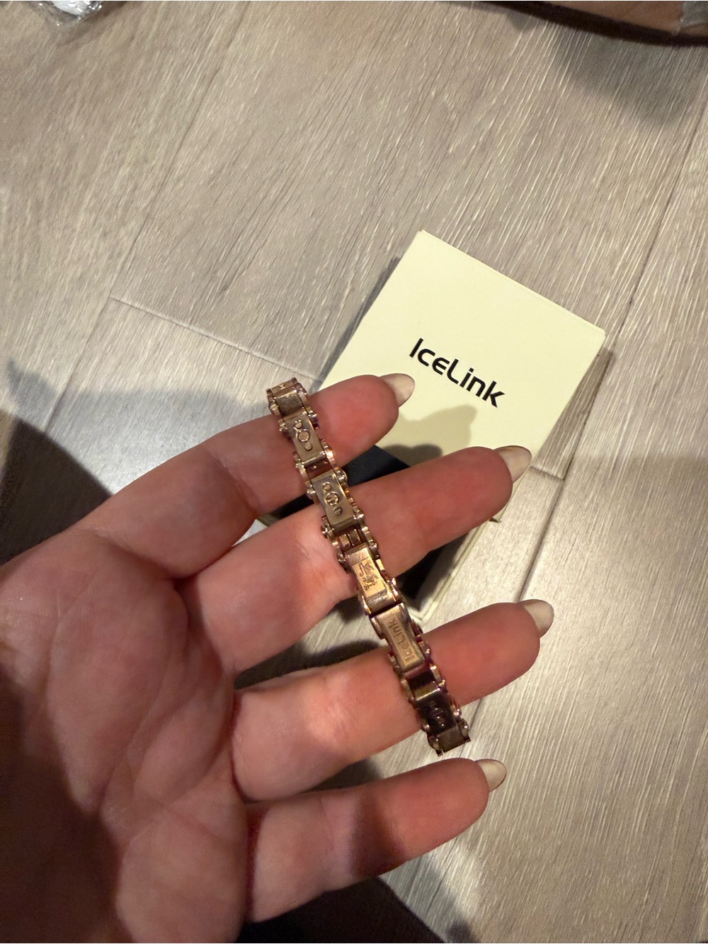 Ice link Women's Rose Gold bicycle Bracelet